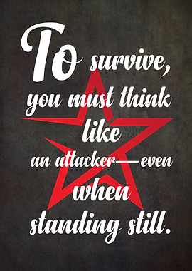 Survival Quote with Red Star