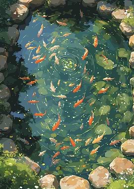 Koi Pond Serenity