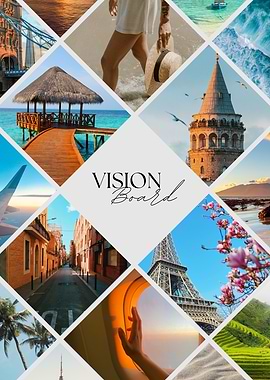 Travel Vision Board Collage