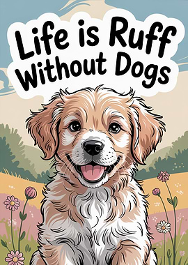 Life is Ruff Without Dogs Artwork