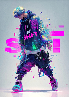 Cyberpunk Fashion with 'SHIFT' Hoodie