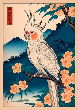 Parrot Bird Japanese Art