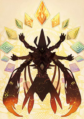 Abstract Figure Diamond Halo