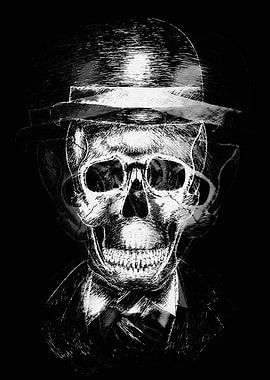 Skull in Suit and Hat