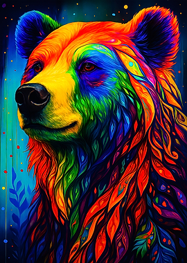 Colorful Gay Bear Portrait