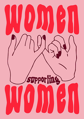 Women Supporting Women Pinky Promise Art