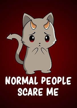 Introvert Demon Cat Dark Humor