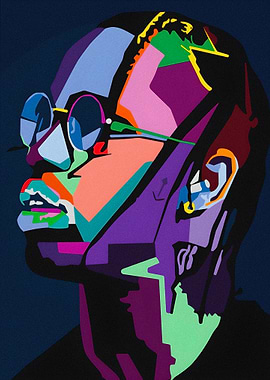 Abstract Portrait with Sunglasses