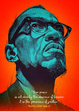 Martin Luther King Jr. Portrait with quotes