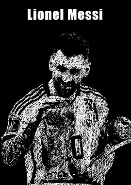 Lionel Messi Sketch Art