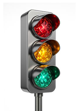 Traffic Light with Gemstone Lights