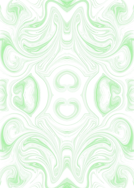 Abstract Green and White Swirl Pattern