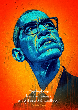 Barack Obama Portrait with Quote