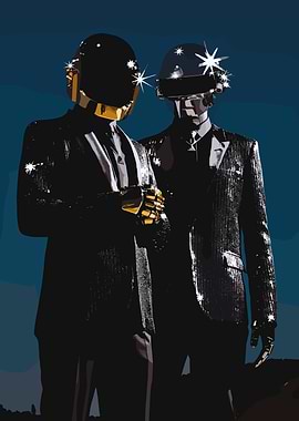 Daft Punk Duo in Suits