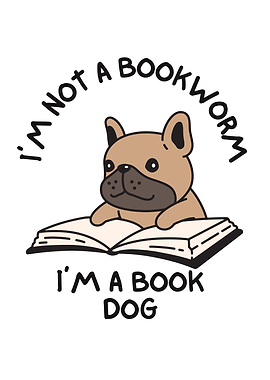 Book Dog Cartoon Illustration