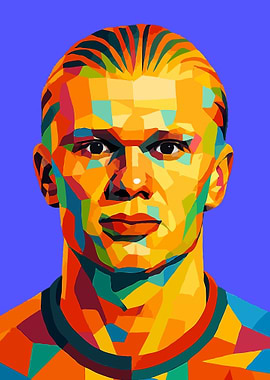 Erling Haaland Wpap Pop Art Portrait