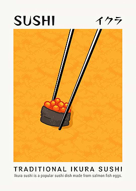 Ikura Sushi Poster