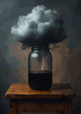 Storm in a Jar Still Life