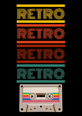 Retro Cassette Tape Graphic