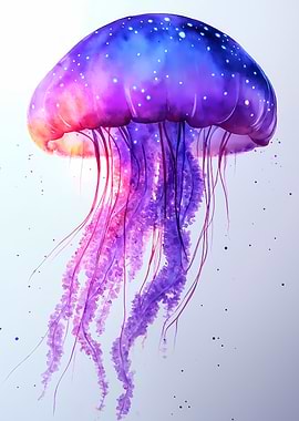 Watercolor Jellyfish Art