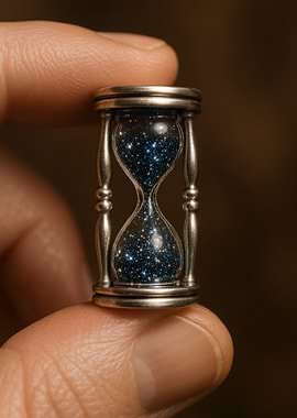 Miniature Hourglass with Starry Sand