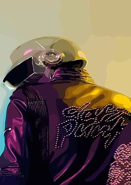 Daft Punk Helmet and Jacket Art
