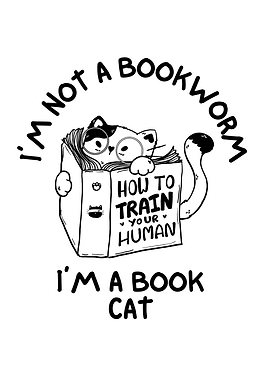 Book Cat Illustration