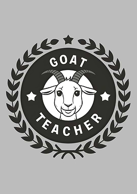 GOAT Teacher Funny Teacher Appreciation Emblem