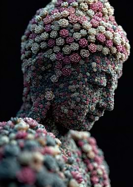 Floral Buddha Statue