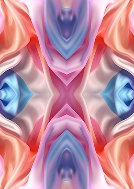 Abstract Silk Fabric Kaleidoscope