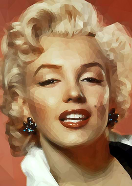 Marilyn Monroe Low Poly Portrait