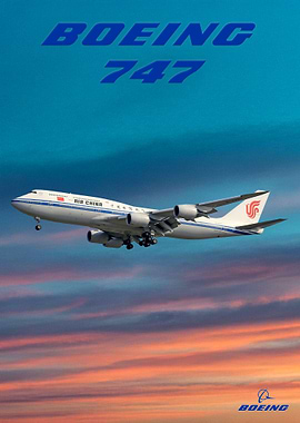 Boeing 747 Air China Sunset