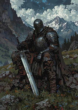 Knight in Armor with Sword