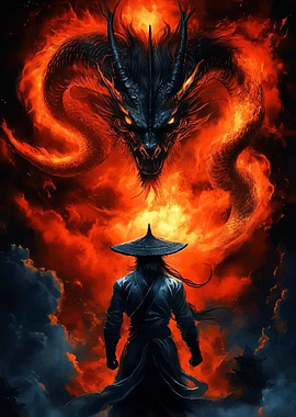 Samurai dragon japanese