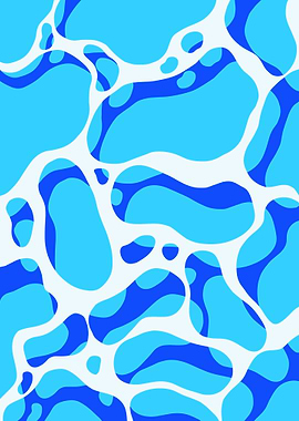 Abstract Blue Water Pattern