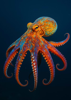 Colorful Octopus Portrait