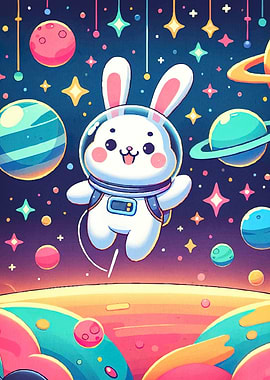 Astronaut Bunny Space