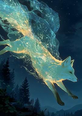 Ethereal Fox in Forest