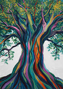 Colorful Tree Painting
