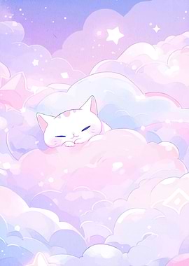 Cat Sleeping on Clouds