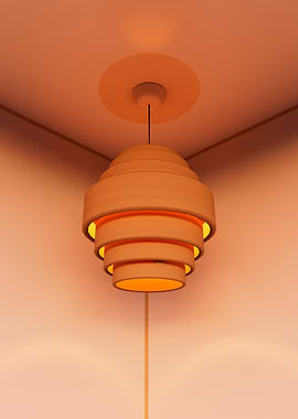 Modern Orange Layered Ceiling Lamp