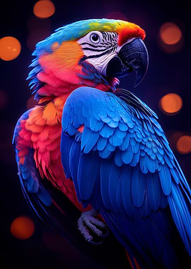 Colorful Macaw Portrait