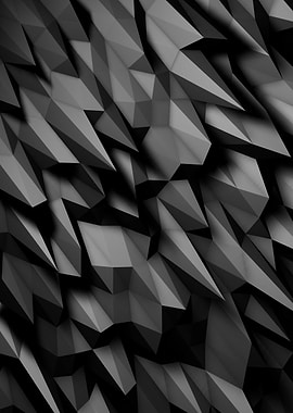 Dark Geometric Polygon Background