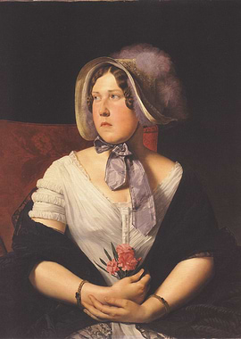 Portrait of a Woman with Flowers