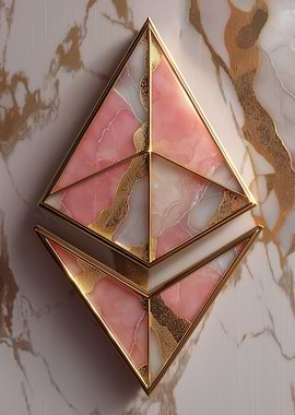 Ethereum Logo Pink Marble