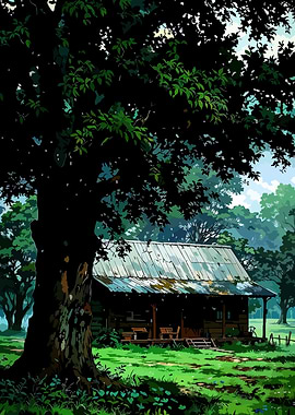 Cabin in the Woods Anime Style
