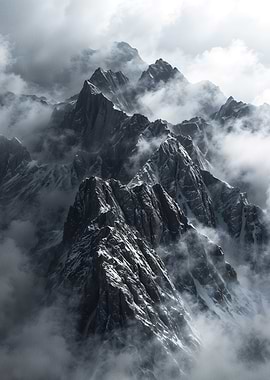 Misty Mountain Peaks