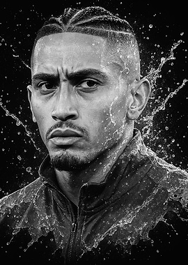 Raphinha Water Splash Dynamic Portrait