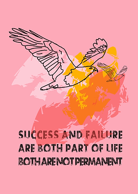 Eagles and Inspirational Quote on Pink