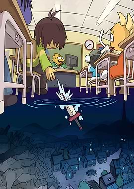 Deltarune: Sword in Classroom Sink